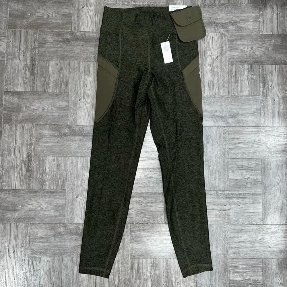 NEW Old Navy PowerSoft Green Leggings w/ Pouch Size XS